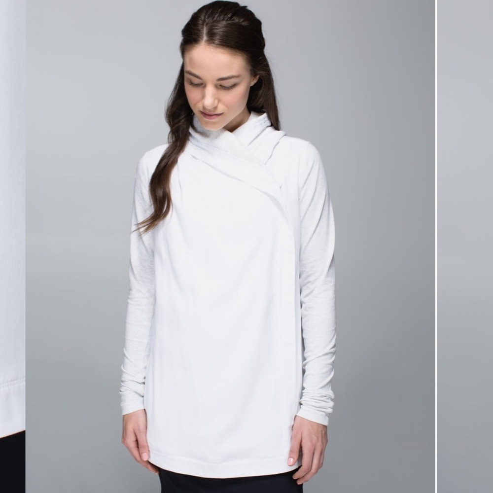 Lululemon Blissed Out Wrap CardiganWhite / Heathered White size 4
